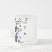 Braunhaariger Rockstar Mattglastasse (Vorderseite Links)