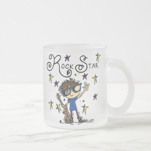 Braunhaariger Rockstar Mattglastasse (Rechts)