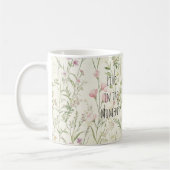 Braunhaariges Mädchen Blumen Kaffeetasse (Links)