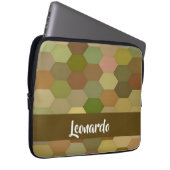 Braunhexagon Laptopschutzhülle (Vorne Rechts)