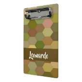 Braunhexagon Mini Klemmbrett (Gewinkelt2)