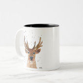 Braunhirsche Zweifarbige Tasse (Vorderseite Links)