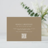 Braunhochzeit RSVP Karte (Stehend Vorderseite)