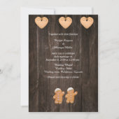 Braunholz-Hochzeit Lgbtq rustikales Barnwood Einla Einladung (Vorderseite)