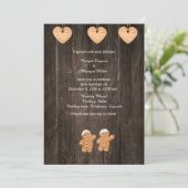 Braunholz-Hochzeit Lgbtq rustikales Barnwood Einla Einladung (Stehend Vorderseite)