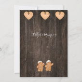 Braunholz-Hochzeit Lgbtq rustikales Barnwood Einla Einladung (Rückseite)