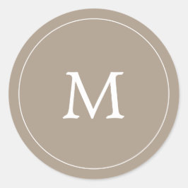 Braunholz-Hochzeit Runder Aufkleber