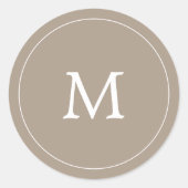 Braunholz-Hochzeit Runder Aufkleber (Vorderseite)