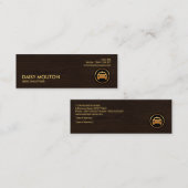 Braunholz Minimalistischer TAXI Chauffeur Mini Visitenkarte (Vorne/Hinten)