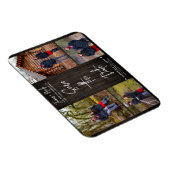 Braunholz Rustikale 4 Fotos Save the Date Hochzeit Magnet (Rechte Seite)