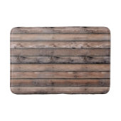 Braunholz Rustikale Imitate Lumberstreifen Badematte (Vorderseite)