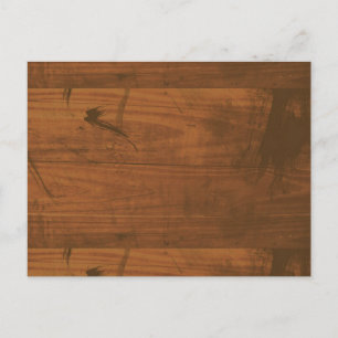 Braunholz Rustikales Muster Postkarte