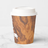 Braunholz Textur Weißes Wasserschiff Ankerpapier P Pappbecher (Links)