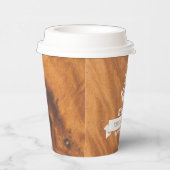 Braunholz Textur Weißes Wasserschiff Ankerpapier P Pappbecher (Rechts)