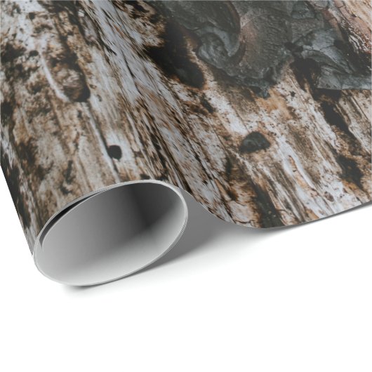 Braunholzbügel Geschenkpapier (Rolleneckpunkt)