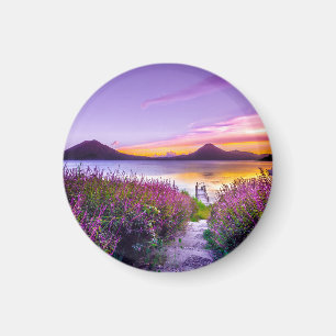 Braunhölzern zwischen Lavendelfeld und Blume Magnet