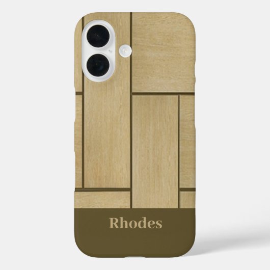 Braunholzfliesen Case-Mate iPhone Hülle (Rückseite)