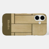 Braunholzfliesen Case-Mate iPhone Hülle (Rückseite (Horizontal))