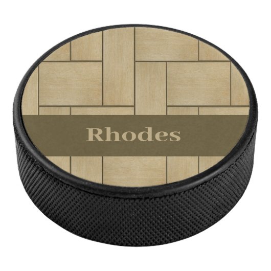 Braunholzfliesen Eishockey Puck (3/4)