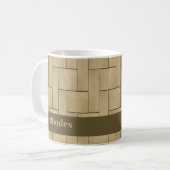 Braunholzfliesen Kaffeetasse (Vorderseite Links)