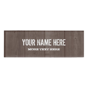Braunholzkorn rustikale Bezeichnung Abzeichen Namenschild