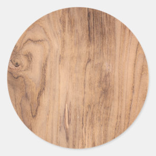 Braunholzmuster Runder Aufkleber