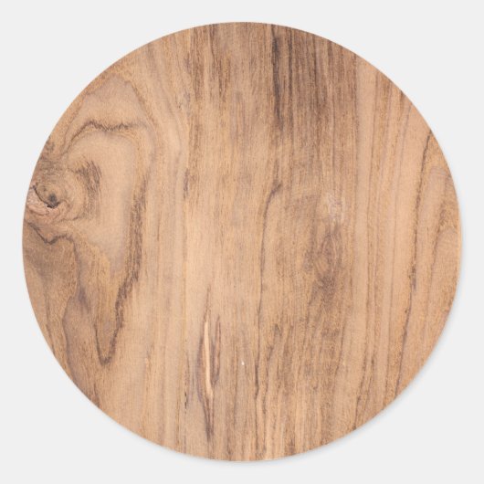 Braunholzmuster Runder Aufkleber (Vorderseite)