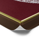 Braunholzrahmen mit goldfarbenem Foto Poster (Ecke)