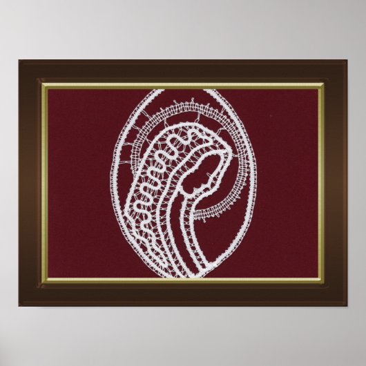 Braunholzrahmen mit goldfarbenem Foto Poster (Vorne)