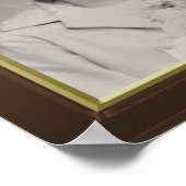 Braunholzrahmen mit goldfarbenem Foto Poster (Ecke)