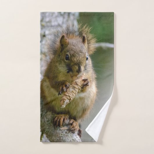 Braunhörnchen-Wildfotografie Handtuch (Handtuch)