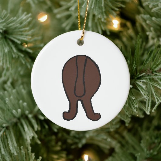 Braunhund Keramik Ornament (Baum)