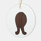Braunhund Keramik Ornament (Links)