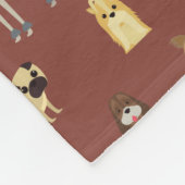 Braunhunde Fleecedecke (Ecke)