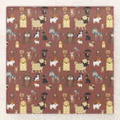 Braunhunde Glasuntersetzer (Vorderseite)