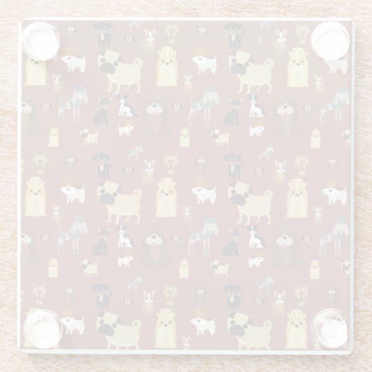 Braunhunde Glasuntersetzer (Rückseite)