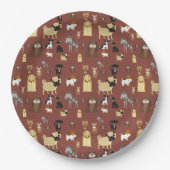 Braunhunde Pappteller (Vorderseite)