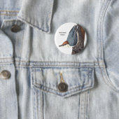 Braunkopfatch, Audubon, Vogelbeobachter Bird Wear, Button (Beispiel)