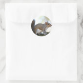 Braunkopfhörnchen Runder Aufkleber (Tasche)