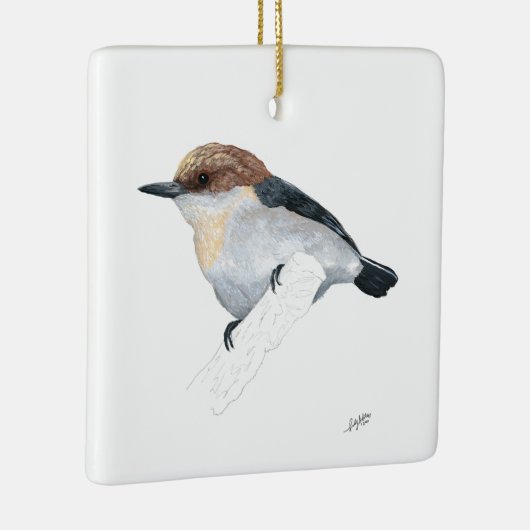 Braunkopfnuthatch Keramikornament (Rechts)