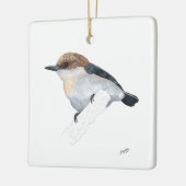Braunkopfnuthatch Keramikornament (Links)