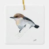 Braunkopfnuthatch Keramikornament (Vorderseite)