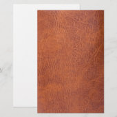 Braunleder Briefpapier (Vorne/Hinten)