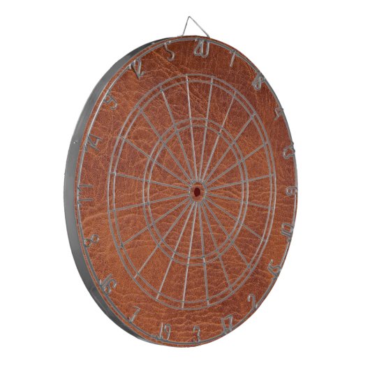 Braunleder Dartscheibe (Vorderseite Links)