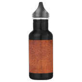 Braunleder Edelstahlflasche (Links)