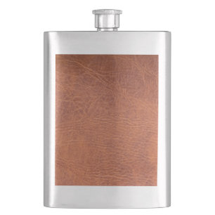 Braunleder Flachmann