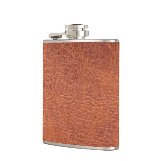 Braunleder Flachmann (Links)