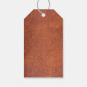 Braunleder Geschenkanhänger (Rückseite)