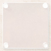 Braunleder Glasuntersetzer (Rückseite)