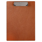 Braunleder Klemmbrett (Vorderseite)